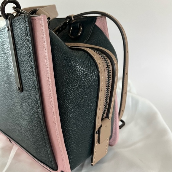 Coach Crossbody Dream Satchel in Colorblock - Pine Green Multi - Picture 5 of 9